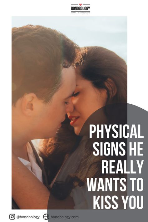 Dating isn’t exactly the most straightforward thing in the world. While you’re worried about things like how you look and whether you shouldn’t have said what you just said, picking up on the physical signs he wants to kiss you might be impossible. Especially if he’s one of the shy guys. Difference Between Hot And Pretty, When He Looks At Your Lips, How To Show Him You Care, How To Practice Your First Kiss, Physical Signs He Likes You, How To Get Someone To Kiss You, Guy Touches Thigh, How To Make Him Kiss You, How To Get A Guy To Kiss You