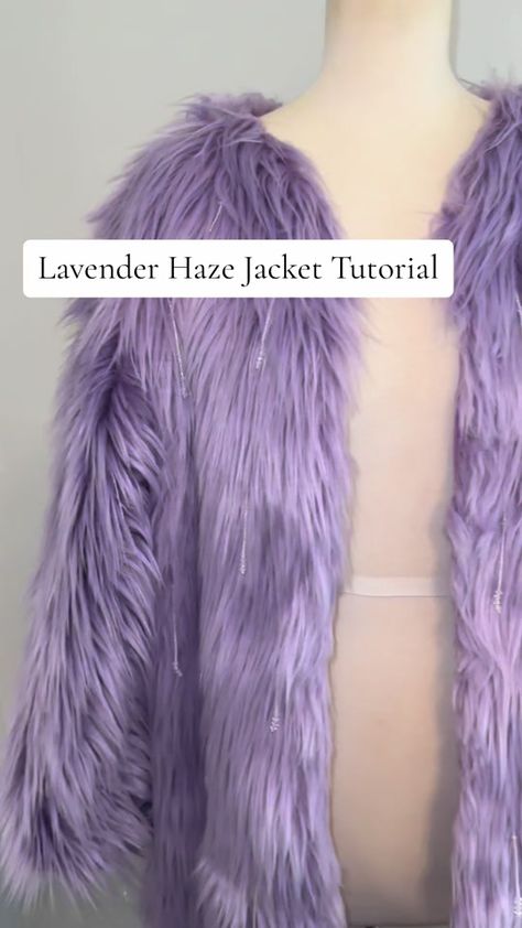 Lavender Haze Outfit Eras Tour, Lavender Eras Tour Outfit, Lavender Haze Eras Tour Outfit, Lavender Haze Jacket, Lavender Haze Outfit, Jacket Tutorial, Tambour Beading, Lavender Haze, Tambour Embroidery