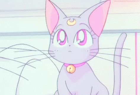 Kawaii Sailormoon GIF - Kawaii Sailormoon Cat - Discover & Share GIFs Sailor Moon, Gif, Moon, Pink