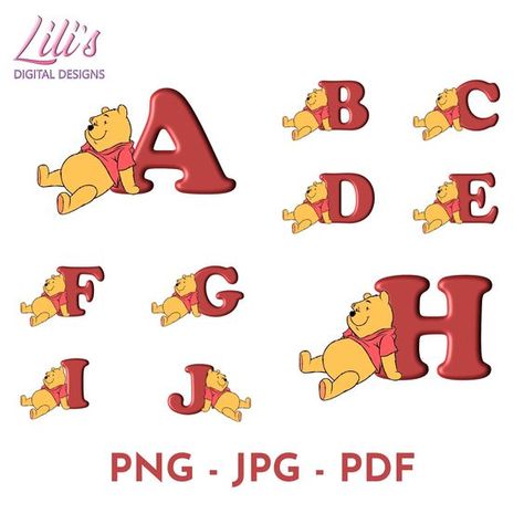 Alphabet lettering 3d style with Winnie the Pooh design 🥰 Save This Pin, Then Elevate Your Designs on Our Site disney alphabet and numbers, alphabet disney, alphabet personnage disney, disney cartoon alphabet letters, disney alphabet wall, coloriage disney lettre alphabet, cursive alphabet disney, disney princess alphabet, alphabet disney font, disney alphabet bambi, Winnie The Pooh Sitting, Alphabet Disney, Winnie The Pooh Design, Alphabet Lettering, Disney Alphabet, Style Letters, Disney Font, Cursive Alphabet, Alphabet Wall