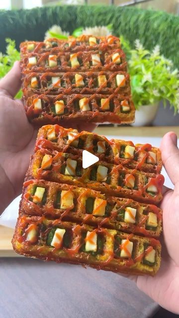 Girish Chhabria on Instagram: "Quick Crispy Healthy Waffle   Do support us and do like, share, comment and tag your friends and family who would love to try this!   Also do checkout our story highlights to know products, kitchenware and gadgets which we use in our videos!   👨‍🍳For more updates follow us @agarnishbowl  👨‍🍳For more updates follow us @agarnishbowl  ☞︎︎︎ Use #agarnishbowl to get featured!!  .  .  ❌ Strictly No Repost!! Neither on Instagram nor on any other platforms.  .  #quick #crispy #healthy #waffle #easyrecipes #quickrecipes #recipecreator #mumbaifoodblogger #mumbaifoodbloggers #mumbaifoodblog #thanefoodblogger #navimumbaifoodblogger #foodcontentcreator #foodbloggerlife" Spicy Waffle Recipe, Homemade Waffle Recipe Healthy, Healthy Waffle Recipe, Healthy Waffle, Waffle Recipe Healthy, Healthy Waffles, Spicy Snacks Recipes, Mumbai Food, Waffle Recipe