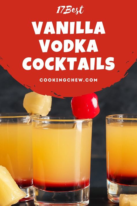 Drinks Made With Vanilla Vodka, Vanilla Vodka Recipes Cocktails, Vanilla Vodka And Sprite, Vanilla Vodka Shots, Vanilla Vodka Drinks Recipes, Smirnoff Vanilla Vodka Recipes, Absolut Vanilla Vodka Recipes, Vanilla Vodka Drinks Easy, Cocktails With Vanilla Vodka