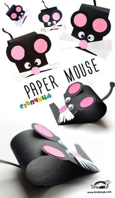 Paper Mouse, Mouse Craft, Mouse Crafts, Animal Crafts For Kids, Paper Crafts For Kids, Childrens Crafts, Easy Paper Crafts, Animal Crafts, Kid Crafts