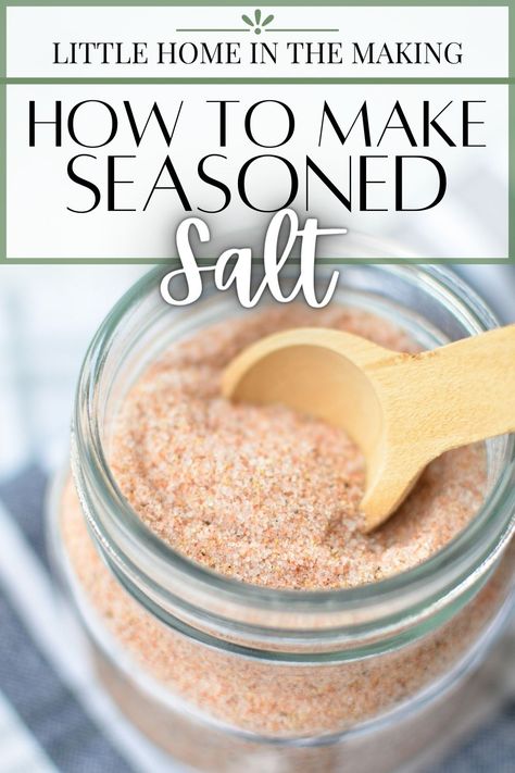 This easy Homemade Seasoned Salt recipe is SO EASY to make, and tastes even better than Lawry's. Skip the preservatives, chemicals, and other nasties and make your own homemade seasoning mixes and blends. I'll show you how to make your own seasoned salt using basic pantry staples that will work in all of your favorite recipes. Seasoned Salt Recipe, Herb Salts, Homemade Seasoned Salt, Bean Seasoning, Seasoning Salt Recipe, Jar Mixes, Flavored Salt, Homemade Seasoning Salt, Salt Substitute