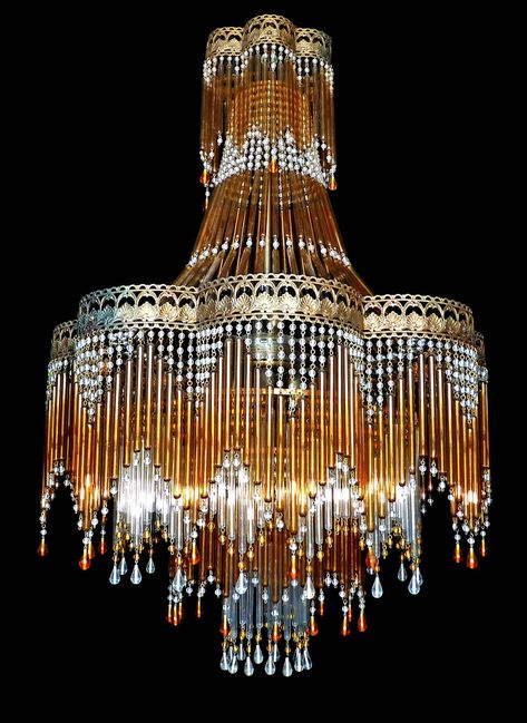 Venetian Glass Chandelier, Chandelier 1920s, Antique Chandelier Vintage Chandeliers, Chandelier Art Deco, Designer Chandeliers, Art Nouveau Lighting, Italian Art Deco, Beaded Lamps, Diy Lampe