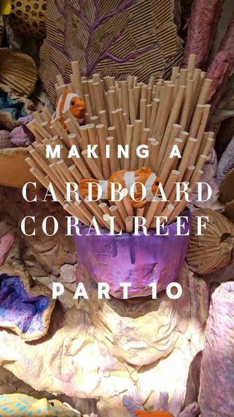 Josh Gluckstein - Cardboard Artist | Part 10: Making a 2.5metre Cardboard CORAL REEF 📦♻️🪸 I've finally finished my cardboard coral reef! It's now on its way to Venice for the... | Instagram Upcycled Coral Reef, Coffee Filter Coral Reef Diy, Josh Gluckstein, Cardboard Sea Creatures, Coffee Filter Coral, Underwater Ecosystem, Octopus Garden, Coral Sculpture, Peaceful Morning