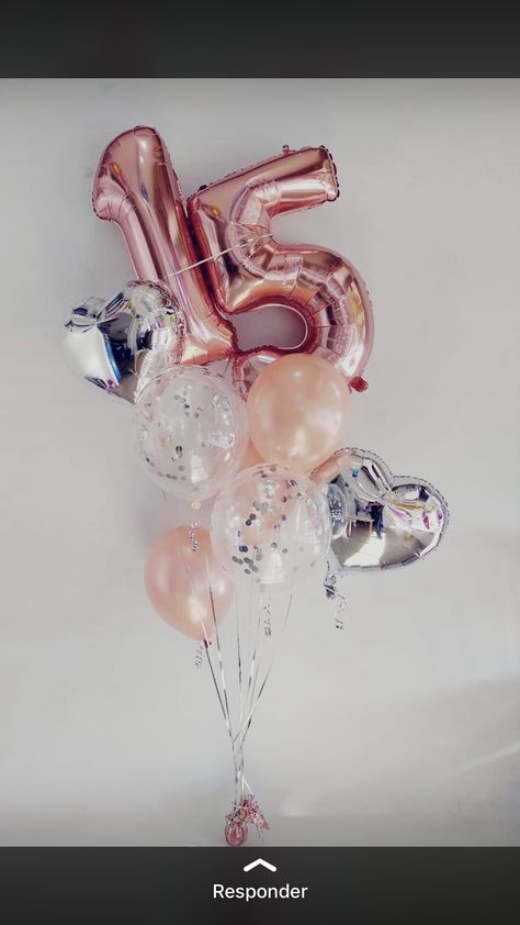 17 Birthday Decorations, 15 Balloons, Bday Surprise, 15th Birthday Decorations, 15th Birthday Party Ideas, Helium Balloons Birthday, Easy Birthday Gifts, Beautiful Balloons, 16 Balloons