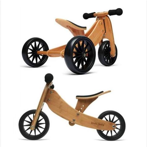 Kinderfeets Tiny Tot 2 in 1 Trike & Balance Bike | BAMBOO | Wooden Bikes Noosa Organic Baby Snacks, Wooden Balance Bike, Silicone Baby Bottles, Kids Bath Toys, Wood Bike, Cooking Toys, Kids Activity Table, Wooden Bike, Baby Cereal