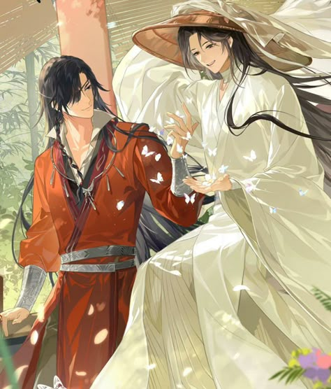 Hualian Official Art, The Ancient Magus Bride, Hua Cheng, Violet Evergarden, Darling In The Franxx, Heaven's Official Blessing, Anime Drawings Boy, Anime Couples Drawings, Beautiful Love