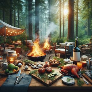 Whispers of the Wild  "The Soulful Art of Outdoor Cooking"           Embracing the great outdoors for a cooking session is an ex... Soulful Art, Double Sleeping Bag, Stanley Adventure, Camping Must Haves, Beach Bonfire, Outdoor Food, Tech Gear, Camping Lanterns, Hammock Camping