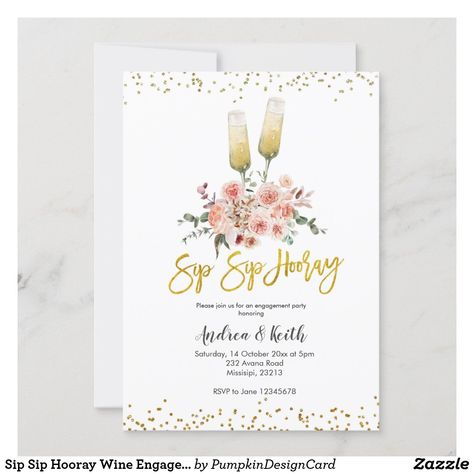 Batchlorette Party, We Are Engaged, Sip Sip Hooray, Fall Cocktails, Engagement Party Invitations, Couple Shower, Invitation Sizes, Bridal Shower Theme, Bridal Shower Invitation