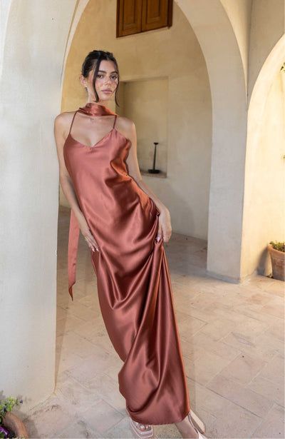 Silk Bridesmaid Dresses, Brooklyn Dress, Orange Bridesmaid Dresses, Halter Neck Dress, Bridesmaid Dresses Online, Wedding Dress Accessories, Satin Bridesmaid Dresses, Bridesmaids Dress, Morning Wedding