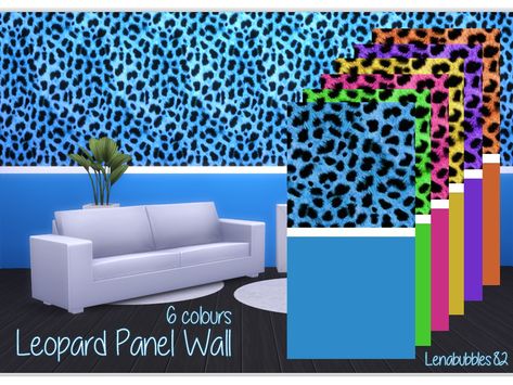 Scene Kid Room, Cheetah Print Decor, Cheetah Print Walls, Zebra Print Wallpaper, Mods Sims 4, Leopard Print Wallpaper, Scene Room, Cheetah Print Wallpaper, Sims 4 Tsr