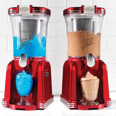 Frozen Treat Maker by Nostalgia Electrics #delicious, #dessert, #frozen Vodka Slush Recipe, Vodka Slush, Treat Maker, Slushie Machine, Slush Recipes, Slush Machine, Cranberry Vodka, Gadgets Kitchen Cooking, Soft Serve Ice Cream