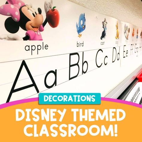 Disney Theme Infant Classroom, Disney Prek Classroom, Disney Classroom Theme Preschool Ideas, Disney Princess Classroom Theme, Disney Preschool Classroom, Disney School Theme, Disney Classroom Decorations, Halloween Decorations Classroom, Disney Theme Classroom