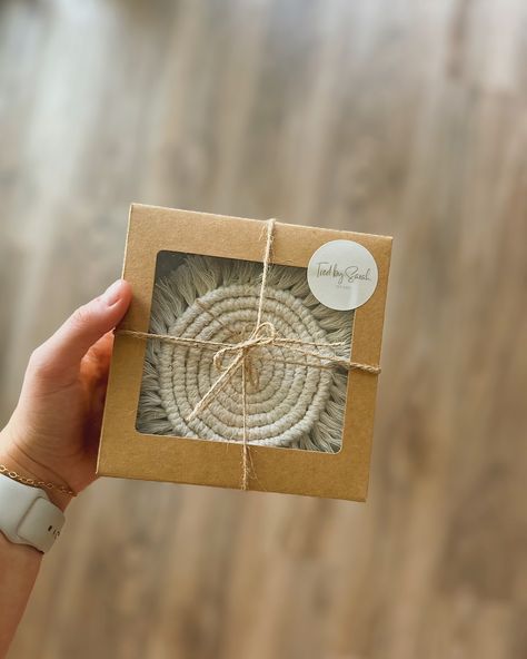 CUSTOM ORDER! ☕️💓 A beautiful set of coasters in Natural 🤎 With the weather getting colder these will be perfect to rest your cup of hot choccy on!😍 Reach out if your after a set 😇 . . . #macrame #macramé #boho #bohostyle #bohodecor #beachy #vibes #decor #homedecor #knot #gifts #smallbusiness #smallbusinessowner #wa #albany #coast #create #tiedbysarah #welovemacrame #womeninbusiness #coasters #coasterset #macramecoaster Macrame Coasters, Beachy Vibes, Be Perfect, Coaster Set, Boho Decor, Custom Orders, Boho Fashion, Macrame, Coasters