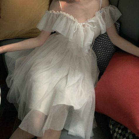 Prom Gown Elegant, Princess Fairy Dress, Japanese Fairy, Off Shoulder Lace Dress, White Short Sleeve Dress, Tulle Ruffles, Elegant Summer Dresses, Fairy Party, Tulle Sleeves