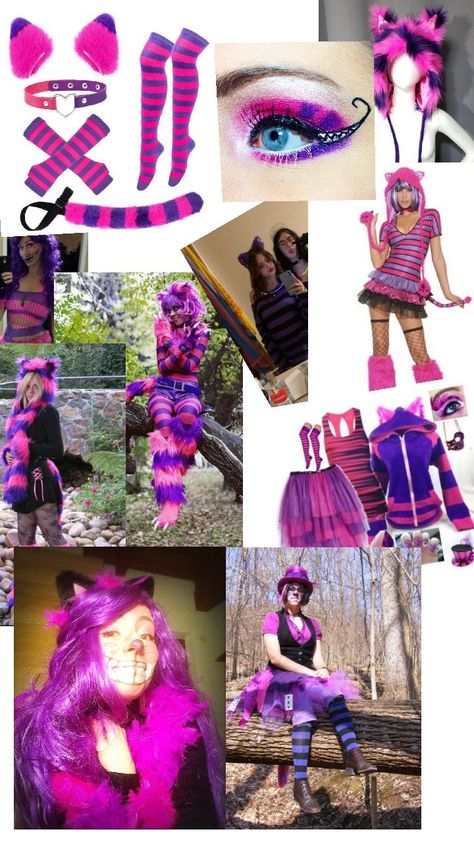 Cheshire Cat Cosplay, Cheshire Cat Halloween, Cheshire Cat Costume, Halloween Parejas, My Halloween Costume, Cat Cosplay, Alice In Wonderland Costume, Pretty Halloween Costumes, Wonderland Costumes