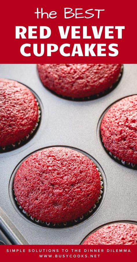 2023 Cupcakes, Homemade Red Velvet Cupcakes, Moist Red Velvet Cupcakes, Best Red Velvet Cupcakes, Bomboloni Recipe, Easy Red Velvet Cupcakes, Specialty Cookies, Red Velvet Cupcakes Recipe, Best Chocolate Cupcakes