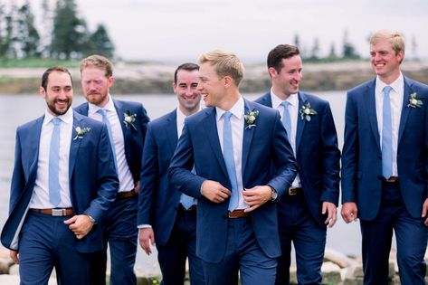 Navy Blue And Periwinkle Wedding, Periwinkle And Navy Wedding, Dusty Blue Wedding Menswear, Navy And Powder Blue Wedding, Navy And Dusty Blue Groomsmen, Periwinkle Groomsmen, Dusty Blue And Navy Wedding Party, Royal Blue Wedding Theme Groomsmen, Wedding Suit Navy Blue