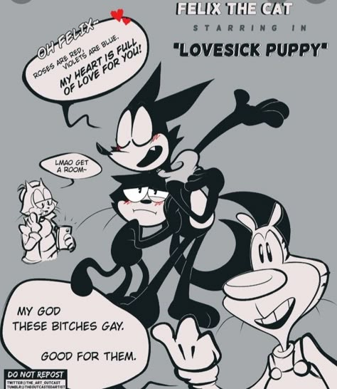 Bendy Aesthetic, Felix X Oswald, Oswald And Ortensia, Rubberhose Cartoon, Trevor Henderson Creatures, Felix Cat, Mystery Character, Ed Edd Y Eddy, Old Cartoon Characters