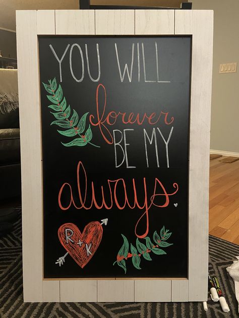 Anniversary Chalkboard Art, Chalkboard Signs, Chalkboard Art Easy, Anniversary Chalkboard, Anniversary Decoration, Chalkboard Designs, Soulmate Quotes, Anniversary Decorations, Art Easy