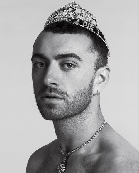 Sam Smith - V Magazine - Jan 2018 : “The voice of freedom @samsmithworld for @vmagazine Photography @nicolaformichetti styling…” Happy Birthday Sam, V Magazine, Sam Smith, Tiara, Happy Birthday, Magazine, Birthday