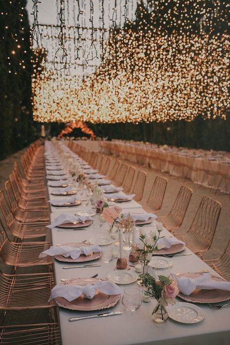 Romantic fairytale Spanish wedding with the most incredible light canopy! | Real Weddings | 100 Layer Cake Wedding Dress Cupcakes, Roof Decoration, Light Canopy, Bridal Shower Flowers, Spanish Wedding, Wedding Party Ideas, Ceremony Seating, Rose Party, Table Wedding