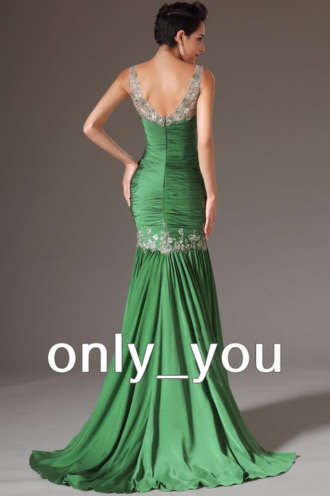 Green Dress Mermaid Bridesmaid, Silver Embroidery, Social Dresses, Mermaid Bridesmaid Dresses, Long Evening Gowns, Evening Dresses For Weddings, Black Evening Dresses, Tea Length Dresses, Party Dress Long