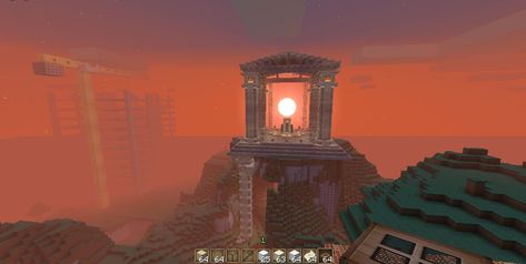 My sun temple - Imgur Sun Temple Minecraft, Desert Temple Minecraft, Minecraft Medieval Clock Tower, Konarak Sun Temple, Modhera Sun Temple Photography, Sun Temple, Minecraft Blueprints, Minecraft Buildings, Space Needle