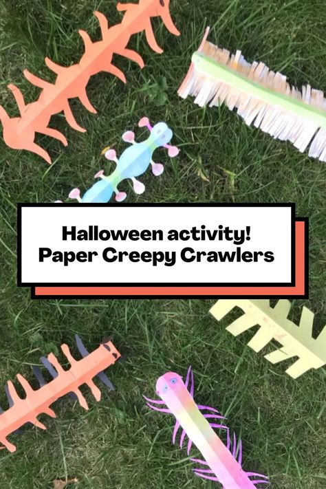 Halloween Activity: Paper Creepy Crawlers Creepy Crawlers Crafts, Creepy Crawly Crafts For Kids, Creepy Crawlers, Creepy Crawlies Craft For Kids, Preschool Halloween Games, Bug Activities, Explorers Activities, Stem Crafts, Quiet Time Activities