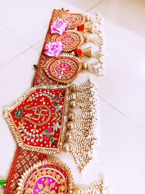 Toran Diwali Crafts, Door Hanging Decorations, Grill Door Design, Diy Diwali Decorations, Diwali Craft, Diwali Diy, Life Partner, Hanging Decorations, Diy Creative Crafts