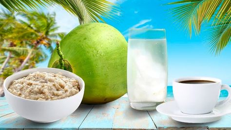 12 Ways To Use Coconut Water Ways To Use Coconut Water, Sweet Oatmeal, Holiday Advertising, Tropical Drinks, Savory Soups, Coconut Rice, Tropical Drink, Tasting Table, Nutrient Dense