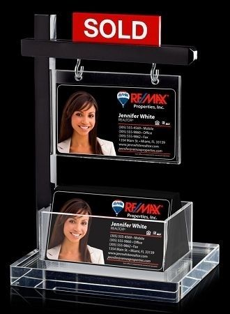 DIY Business Card Holder ~ Real Estate Card Holder and Other Ideas Inmobiliaria Ideas, Realtor Business Cards, Business Card Set, Open House Real Estate, Real Estate Signs, Real Estate Gifts, Sign Business, Event Card, Real Estate Career