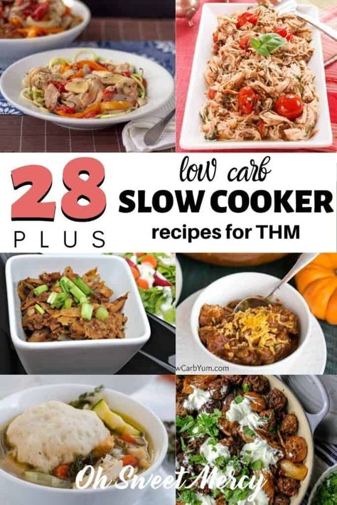 Trim Healthy Mama Recipes Dinner, Trim Healthy Mama Meal Plan, Trim Healthy Mama Dinner, Slow Cooker Meal Prep, Trim Healthy Mama Recipe, Low Carb Slow Cooker Recipes, Thm Dinner, Trim Healthy Recipes, Low Carb Crock Pot Recipes