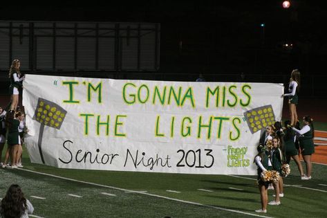 Football Senior Night Quotes. QuotesGram Senior Football Gifts, Run Through Signs, Cheer Banners, Cheerleading Signs, Senior Night Football, Soccer Senior Night, School Spirit Posters, Cheerleading Ideas, Senior Night Posters