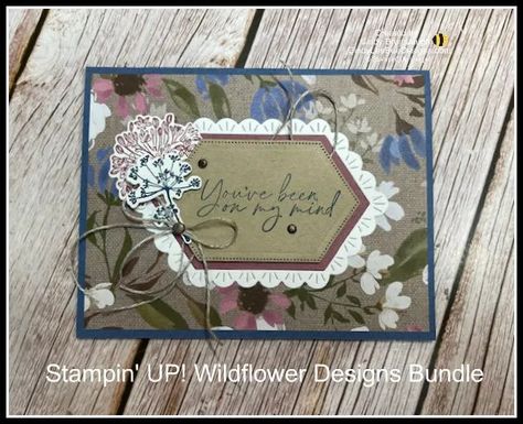 Su Wildflower Designs, Stampin Up Wildflower Designs, Wildly Flowering Stampin Up Cards, Center Step Cards, Bee Designs, Wildflower Design, Flip Cards, Step Cards, Stamp Projects