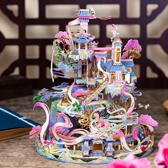 Faster shipping. Better service Garden Palace, Miniature Building, Puzzle Diy, Metal Puzzles, Diy Puzzles, Cute Diy Room Decor, 3d Metal, 3d Laser, Kawaii Aesthetic