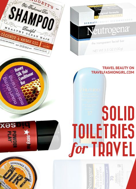 Breeze through airport security lines with these solid toiletries for travel. No unpacking or worrying about getting pulled out of line with my favorite non liquid toiletries. By Travel Fashion Girl #solidtoiletries #besttraveltoiletries Liquid Free Toiletries, Travel Toiletries Containers, Travel Hacks Packing Toiletries, Solid Toiletries For Travel, Japan Cruise, Toiletries For Travel, Toiletries List, Carry On Toiletries, Packing Toiletries