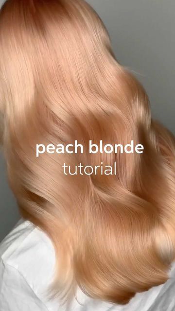 Cool Light Red Hair, Peach Blonde Hair Formula, Peach Hair Color Formula, Light Peach Hair Color, 8.43 Hair Color, Strawberry Blonde Color Formula, Strawberry Blonde Hair Formula, Light Peach Hair, Pastel Blonde Hair