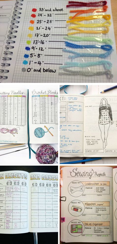 Whether you crochet, knit, sew or do some other sort of creative craft you are going to love these craft Bullet Journal tracker ideas! #bulletjournal #bujo #planner #layout #planning #tracker #stayingorganised #leuchttum1917 #craft Crochet Journal Ideas, Knitting Notebook, Journal Tracker Ideas, Bullet Journal Tracker Ideas, Sewing Notes, Crochet Journal, Knitting Journal, Sewing Journal, How To Bullet Journal