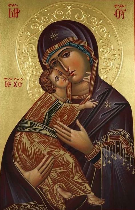 Orthodox Icons Theotokos, Panagia Icon Greek, Jesus Orthodox Icons, Orthodox Icons Russian, Orthodox Paintings, Theotokos Icon, Greek Orthodox Icons, Catholic Icons, Panna Marie