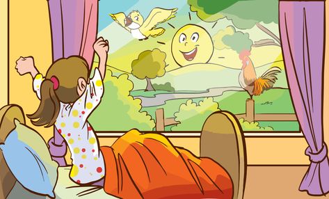 Wake Up Pictures, Sun Rise Pictures Mornings, Breakfast Cartoon, How To Lean Out, Morning Cartoon, Sun Rise, The Dinner, Morning Pictures, Cute Family