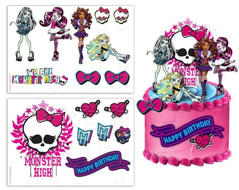 Edible image character scene Monster High Cake Topper, Character Scene, Monster High Cake, Edible Images, Monster High, Cake Toppers, Minnie Mouse, Cake, Art