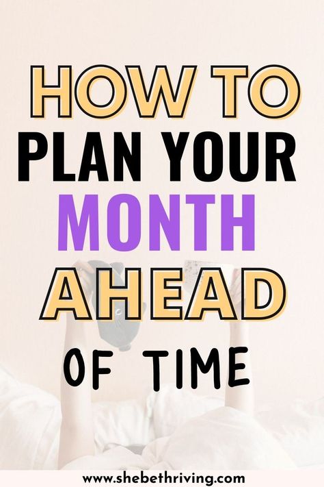 This post teaches you how to To Plan Your Month Ahead Of Time so that you're not feeling stressed and overwhelmed. Read to find out how you can create a planning process that helps you achieve your monthly goals! Planning Your Month, Plan Your Month, Productivity Challenge, Blogging Business, Productivity Quotes, Things To Do At Home, Productive Morning, Productive Things To Do, Monthly Goals