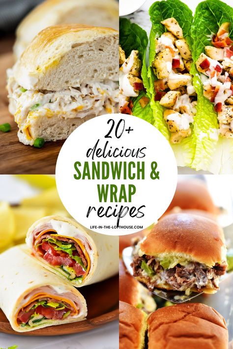 20 Delicious Sandwich and Wrap Recipes Picnic Wraps Ideas, Sandwich Board Ideas, Sack Lunches, Chicken Cheesesteak, Sandwich Wraps Recipes, Sandwich Wrap, Board Party, Sandwich Ideas, Cheese Steak Sandwich