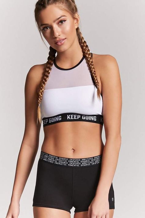 Sophia Jamora, Sports Dresses, Bra Workout, Graphic Shorts, Forever 21 Activewear, Fitness Fashion Outfits, Matching Shorts, Sports Clothing, Workout Outfit