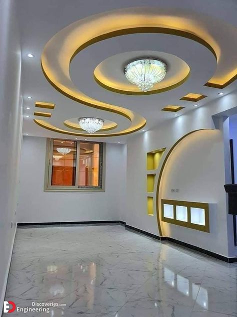 Latest Ceiling Design Ideas For 2022 - Engineering Discoveries Pop Design For Hall, Luxury Ceiling Design, Simple Ceiling, Simple Ceiling Design, Plafon Gypsum, Wall Unit Designs, Pvc Ceiling Design, Interior Ceiling, New Ceiling Design