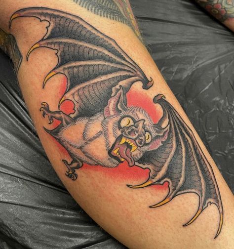 Japanese Bat Tattoo, Traditional Bat Tattoo, Bag Tattoo, Bat Tattoo, Traditional Tattoo, I Tattoo, Tatting, Old School, Bat