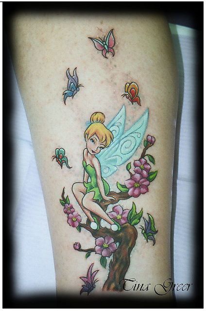 tinkerbell tattoo | tinkerbell tattoo | Flickr - Photo Sharing! Tinkerbell Tattoo, Tinker Bell Tattoo, Belle Tattoo, Fairy Tattoo Designs, Fairy Tattoo, Funny Tattoos, Tattoo Designs And Meanings, Sister Tattoos, Disney Tattoos